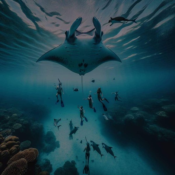 Où pratiquer la plongée en apnée avec des raies manta dans les îles Fidji ?