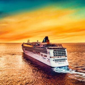 white cruise ship